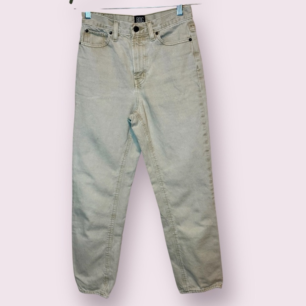BGD Slim Straight Jeans Light Tan Size 26 High Waist from Urban Outfitters